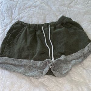 H&M green sweatshorts
